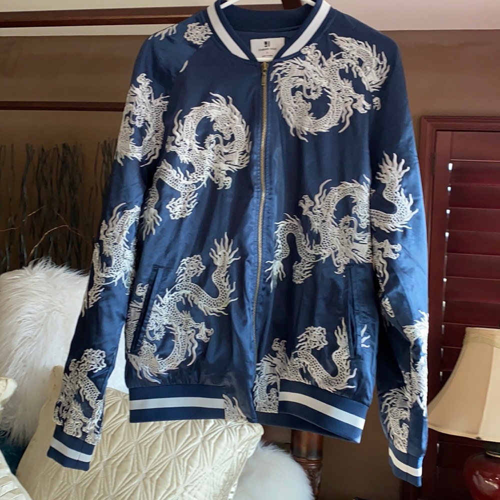 Satin unisex light jacket. Worn once.